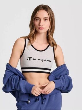 Champion Iconic Bra Top in Light heather gray Size XS